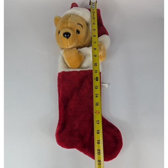 Classic Winnie the Pooh Christmas Stocking 3D Vintage 70s/80s Walt Disney World - Picture 10 of 16